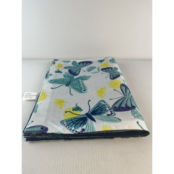 Vintage Home Collection Floral and Butterflies Reversible Blue Placemats Set 4 - Picture 6 of 6